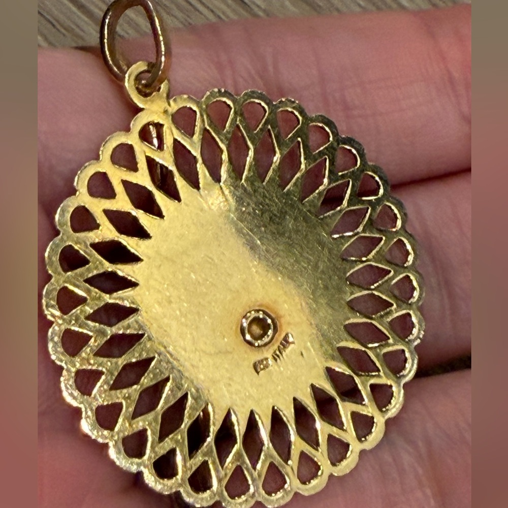 vintage 14k Egyptian pharaoh pendant - Picture 8 of 9